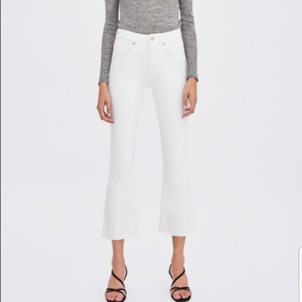 Zara mid rise flare jeans